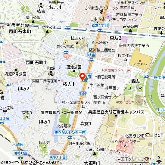 ミスタータイヤマン枝吉付近の地図
